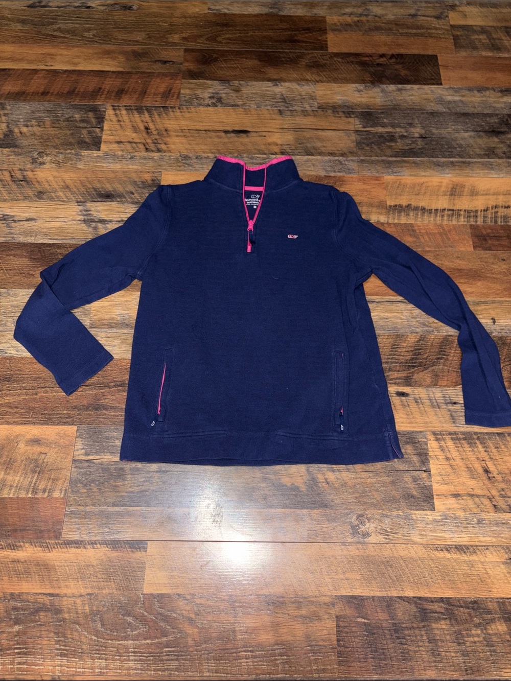 Vineyard Vines Women’s M 1/4 Zip Pullover – Navy – Pima Cotton